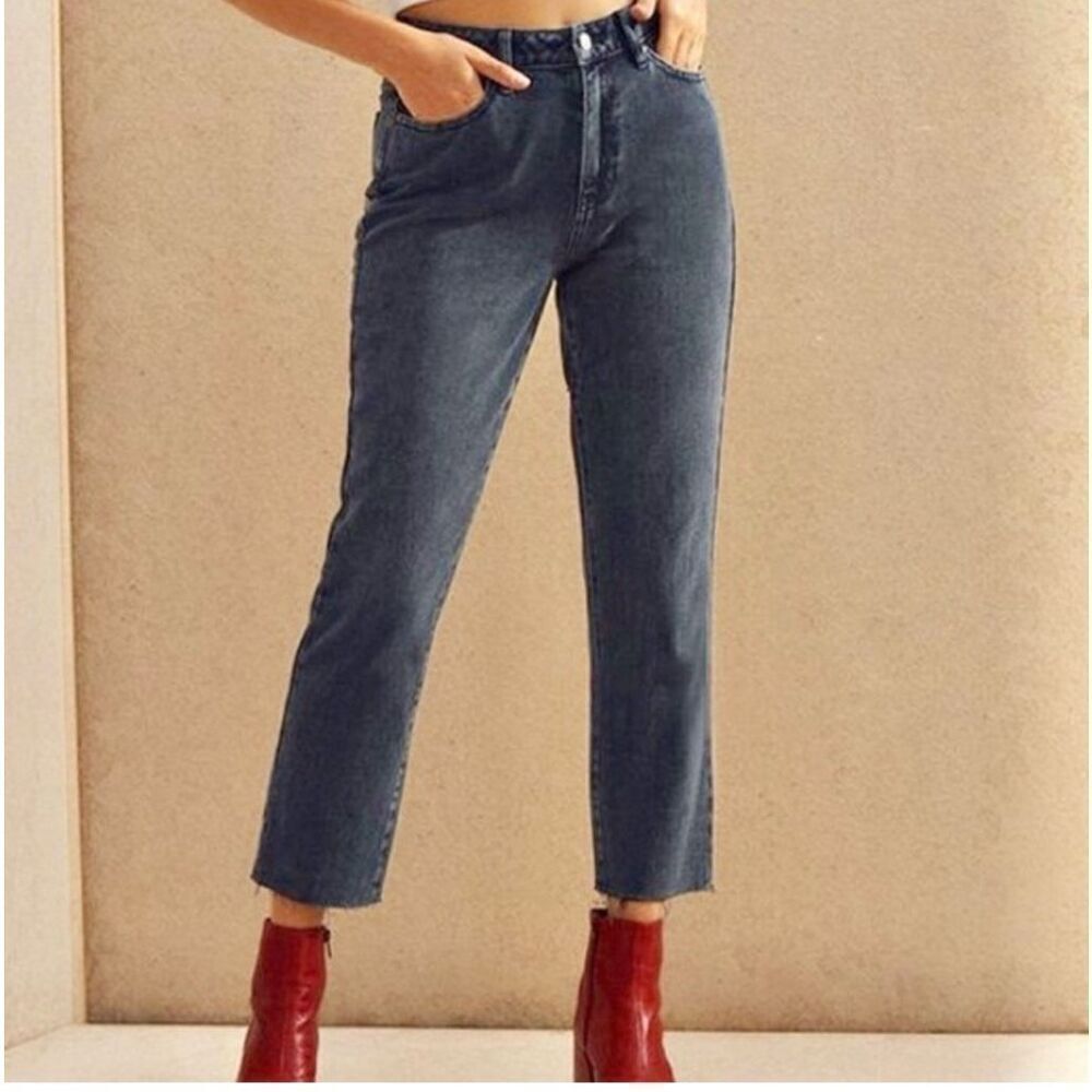 Womens Pacsun Blueberry Wash Raw Hem Festival Ankle Fit Jeans - Sz 24